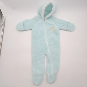 Cuddletime Snowsuit Boys 6-9 Months Blue Fleece Daffy Duck Hooded One Piece